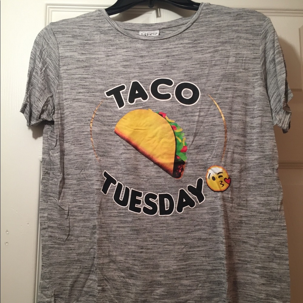 Gray Crew Neck Tee